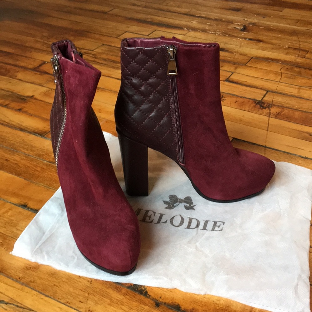 Suede Platform Ankle Boots